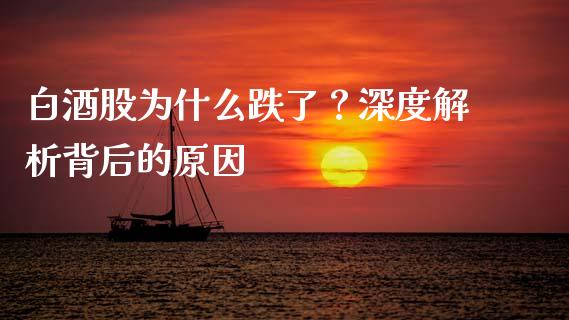 白酒股为什么跌了？深度解析背后的原因_https://cj004.lansai.wang_债券资讯_第1张