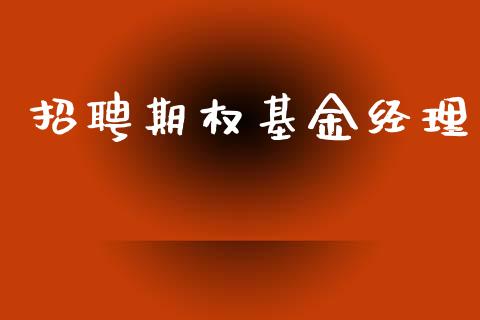 招聘期权基金经理_https://cj004.lansai.wang_全球市场_第1张
