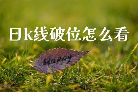 日k线破位怎么看_https://cj004.lansai.wang_外汇交易_第1张