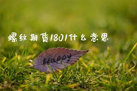 螺纹期货1801什么意思_https://cj004.lansai.wang_期货开户_第1张