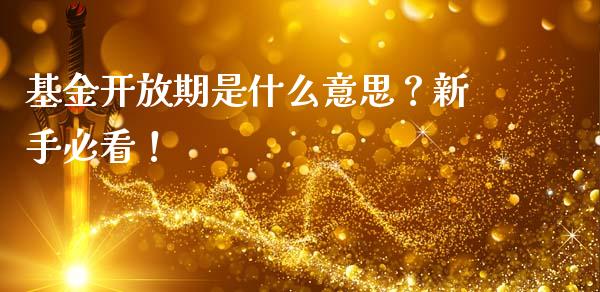 基金开放期是什么意思？新手必看！_https://cj004.lansai.wang_外汇交易_第1张