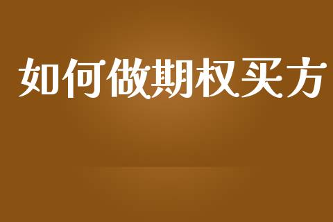 如何做期权买方_https://cj004.lansai.wang_债券资讯_第1张