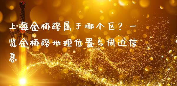 上海金桥路属于哪个区？一览金桥路地理位置与周边信息_https://cj004.lansai.wang_金融监管_第1张