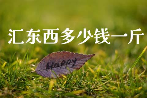汇东西多少钱一斤_https://cj004.lansai.wang_财经新闻_第1张