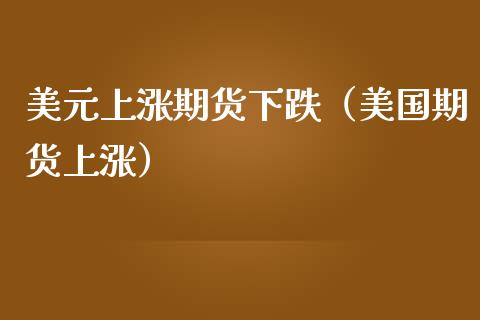 美元上涨期货下跌（美国期货上涨）_https://cj004.lansai.wang_债券资讯_第1张