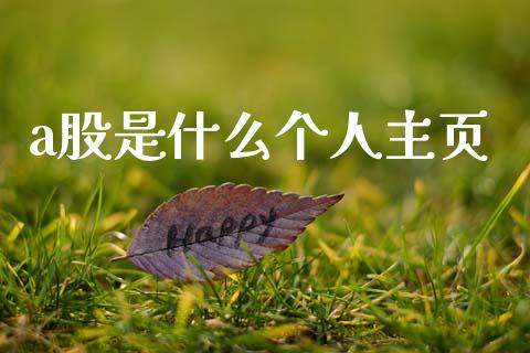 a股是什么个人主页_https://cj004.lansai.wang_财经新闻_第1张
