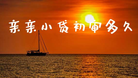 亲亲小贷初审多久_https://cj004.lansai.wang_全球市场_第1张