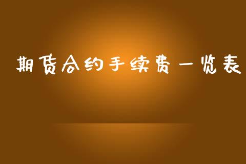 期货合约手续费一览表_https://cj004.lansai.wang_期货开户_第1张