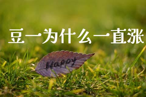 豆一为什么一直涨_https://cj004.lansai.wang_期货开户_第1张
