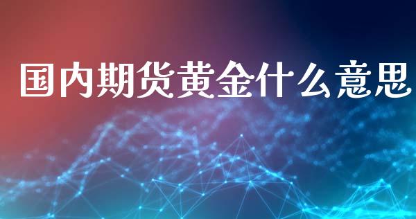 国内期货黄金什么意思_https://cj004.lansai.wang_期货开户_第1张