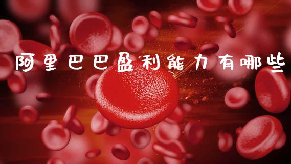 阿里巴巴盈利能力有哪些_https://cj004.lansai.wang_财经新闻_第1张