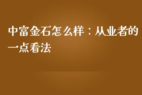 中富金石怎么样：从业者的一点看法_https://cj004.lansai.wang_外汇交易_第1张