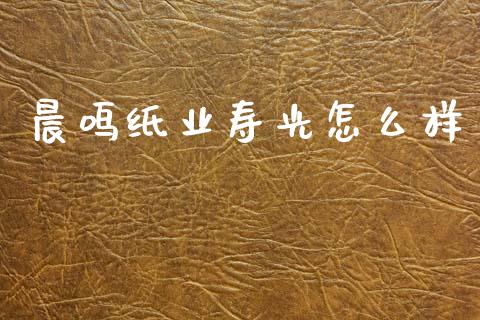 晨鸣纸业寿光怎么样_https://cj004.lansai.wang_外汇交易_第1张