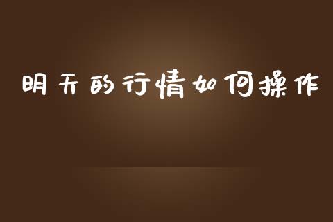 明天的行情如何操作_https://cj004.lansai.wang_债券资讯_第1张