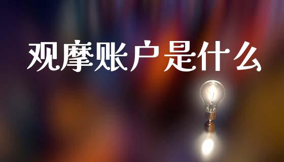 观摩账户是什么_https://cj004.lansai.wang_债券资讯_第1张