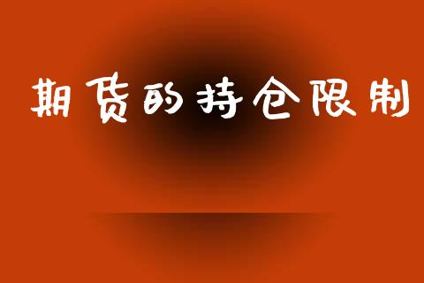 期货的持仓限制_https://cj004.lansai.wang_财经新闻_第1张