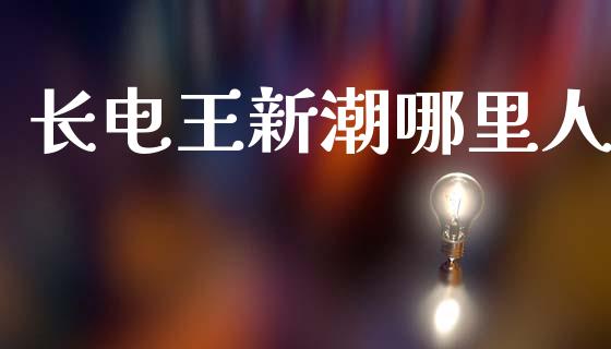 长电王新潮哪里人_https://cj004.lansai.wang_外汇交易_第1张