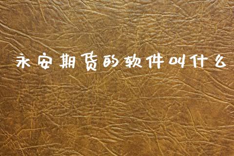 永安期货的软件叫什么_https://cj004.lansai.wang_外汇交易_第1张