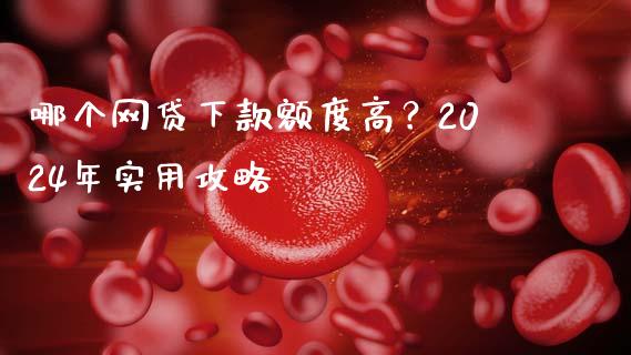 哪个网贷下款额度高？2024年实用攻略_https://cj004.lansai.wang_财经新闻_第1张