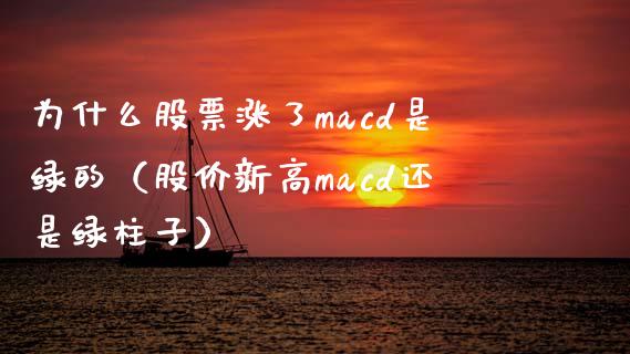 为什么股票涨了macd是绿的（股价新高macd还是绿柱子）_https://cj004.lansai.wang_债券资讯_第1张