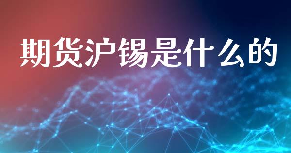 期货沪锡是什么的_https://cj004.lansai.wang_外汇交易_第1张