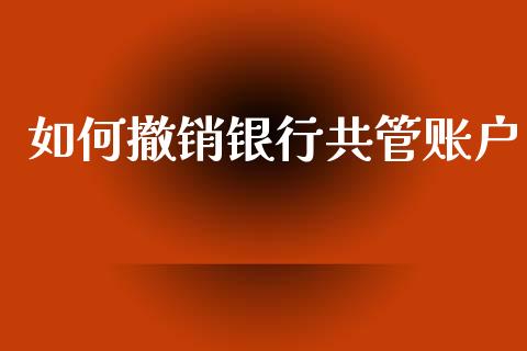 如何撤销银行共管账户_https://cj004.lansai.wang_债券资讯_第1张