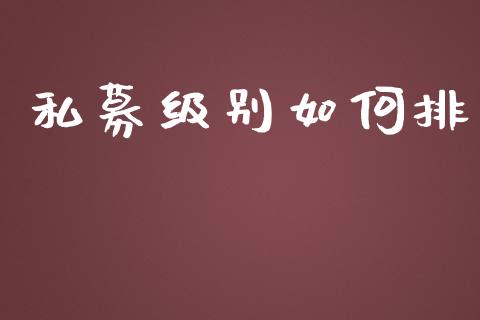 私募级别如何排_https://cj004.lansai.wang_全球市场_第1张