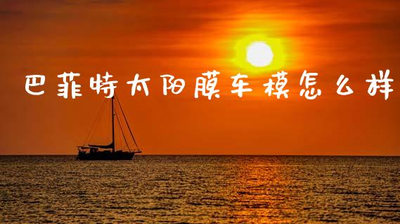 巴菲特太阳膜车模怎么样_https://cj004.lansai.wang_期货开户_第1张