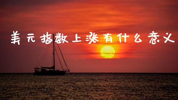 美元指数上涨有什么意义_https://cj004.lansai.wang_外汇交易_第1张