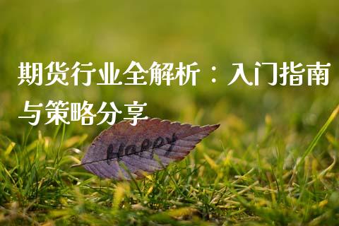 期货行业全解析:入门指南与策略分享_金融监管_第1张_期货开户_金融监管_外汇交易_债券资讯_全球市场_财经新闻 期货行业全解析:入门指南与策略分享_https://cj004.lansai.wang_金融监管_第1张