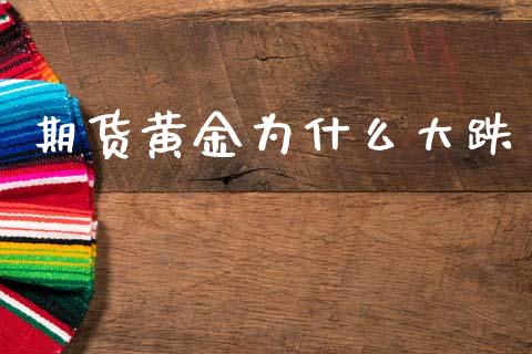 期货黄金为什么大跌_https://cj004.lansai.wang_全球市场_第1张