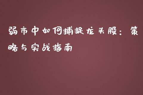 弱市中如何捕捉龙头股：策略与实战指南_https://cj004.lansai.wang_外汇交易_第1张