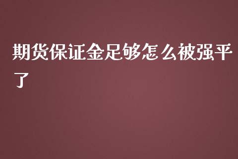 期货保证金足够怎么被强平了_https://cj004.lansai.wang_财经新闻_第1张