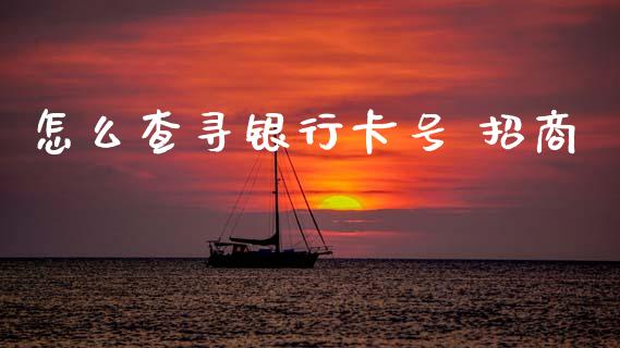 怎么查寻银行卡号 招商_https://cj004.lansai.wang_金融监管_第1张