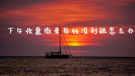 下午收盘撒单后钱没到账怎么办_https://cj004.lansai.wang_期货开户_第1张