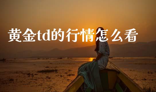 黄金td的行情怎么看_https://cj004.lansai.wang_债券资讯_第1张