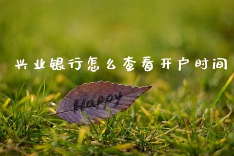 兴业银行怎么查看开户时间_https://cj004.lansai.wang_全球市场_第1张