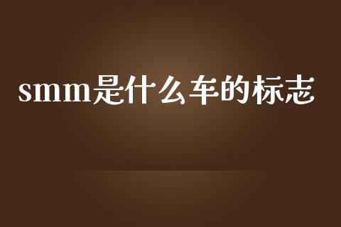 smm是什么车的标志_https://cj004.lansai.wang_债券资讯_第1张