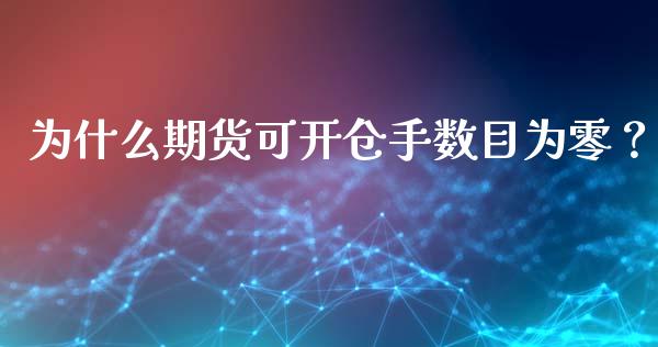 为什么期货可开仓手数目为零？_https://cj004.lansai.wang_全球市场_第1张