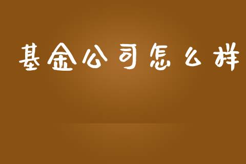 基金公司怎么样_https://cj004.lansai.wang_全球市场_第1张