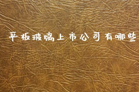 平板玻璃上市公司有哪些_https://cj004.lansai.wang_全球市场_第1张