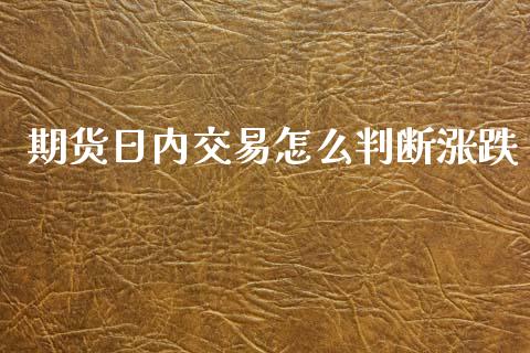 期货日内交易怎么判断涨跌_https://cj004.lansai.wang_财经新闻_第1张