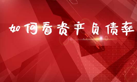 如何看资产负债率_https://cj004.lansai.wang_外汇交易_第1张
