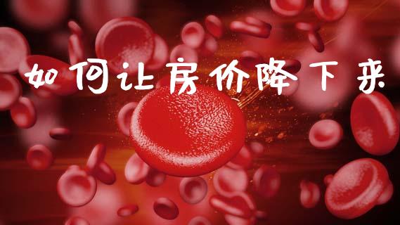 如何让房价降下来_https://cj004.lansai.wang_金融监管_第1张