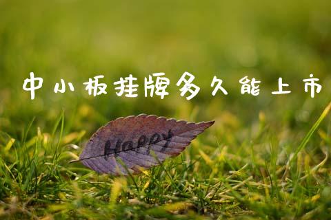 中小板挂牌多久能上市_https://cj004.lansai.wang_债券资讯_第1张
