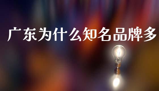 广东为什么知名品牌多_https://cj004.lansai.wang_外汇交易_第1张
