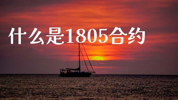 什么是1805合约_https://cj004.lansai.wang_金融监管_第1张