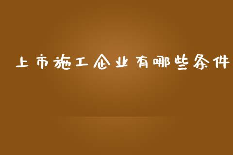 上市施工企业有哪些条件_https://cj004.lansai.wang_全球市场_第1张