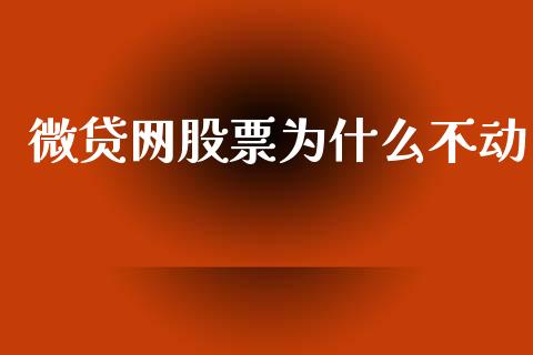 微贷网股票为什么不动_https://cj004.lansai.wang_全球市场_第1张