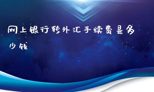 网上银行转外汇手续费是多少钱_https://cj004.lansai.wang_金融监管_第1张